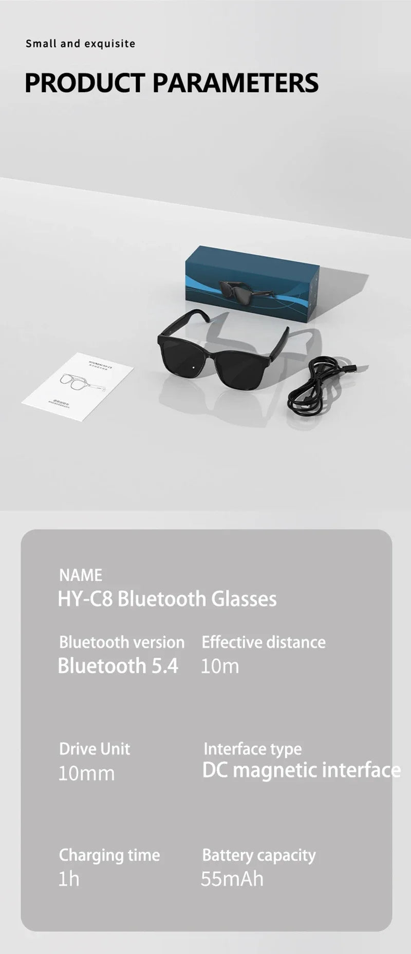 2025 New AI Smart Glasses Intelligent Translation Wireless Bluetooth Glasses Real-time Simultaneous Interpretation Headset