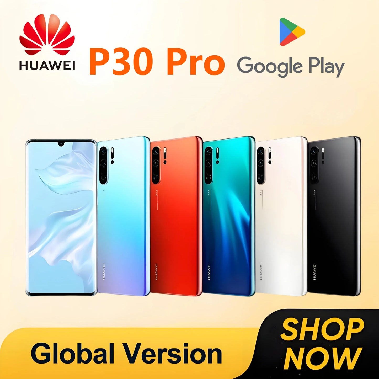Global HUAWEI P30 Pro Smartphone Android 6.47 inch 8GB+128GB/512GB Cellphones Dual SIM 4200mAh Google Play Store Mobile phones