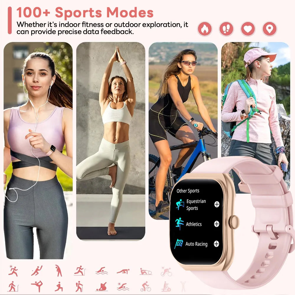 2025 New For Xiaomi Smart Watch Women Heart Rate Health Monitoring Voice Assistant BT Calling IP68 Waterproof Sports Smartwatch