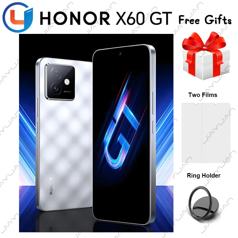 Original HONOR X60 GT 5G Mobile Phone 6.7" AMOLED Display Snapdragon 8+ Gen 1 Battery 6300mAh 80W Charging GMS Smartphone