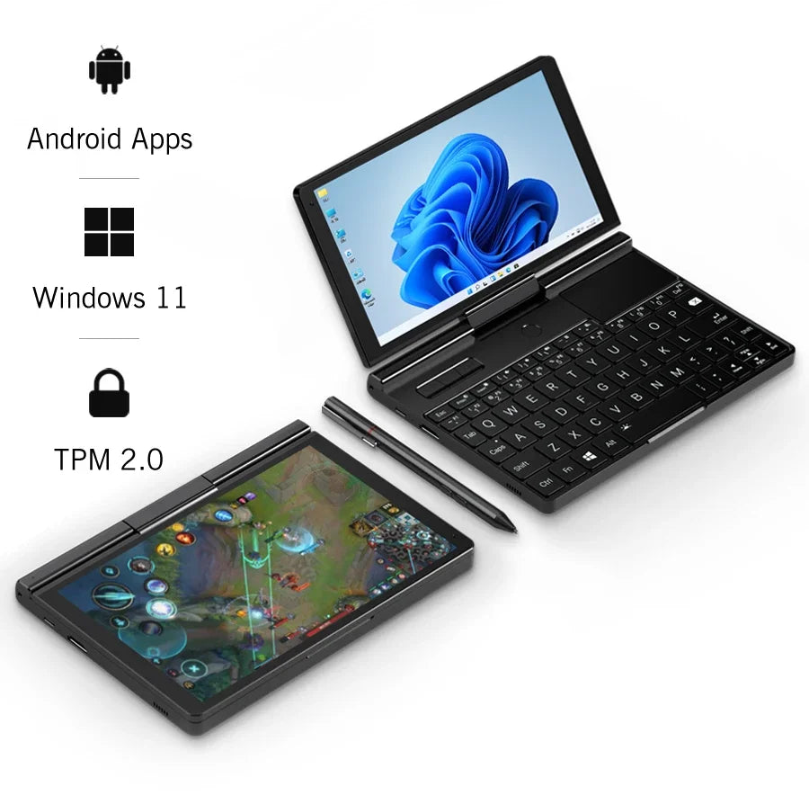GPD Pocket 3 Intel i3 1125G4 RAM 16GB Memory 512GB SSD Hard Disk Windows 11 Home Portable Laptop Notebook Mini PC Touch Screen