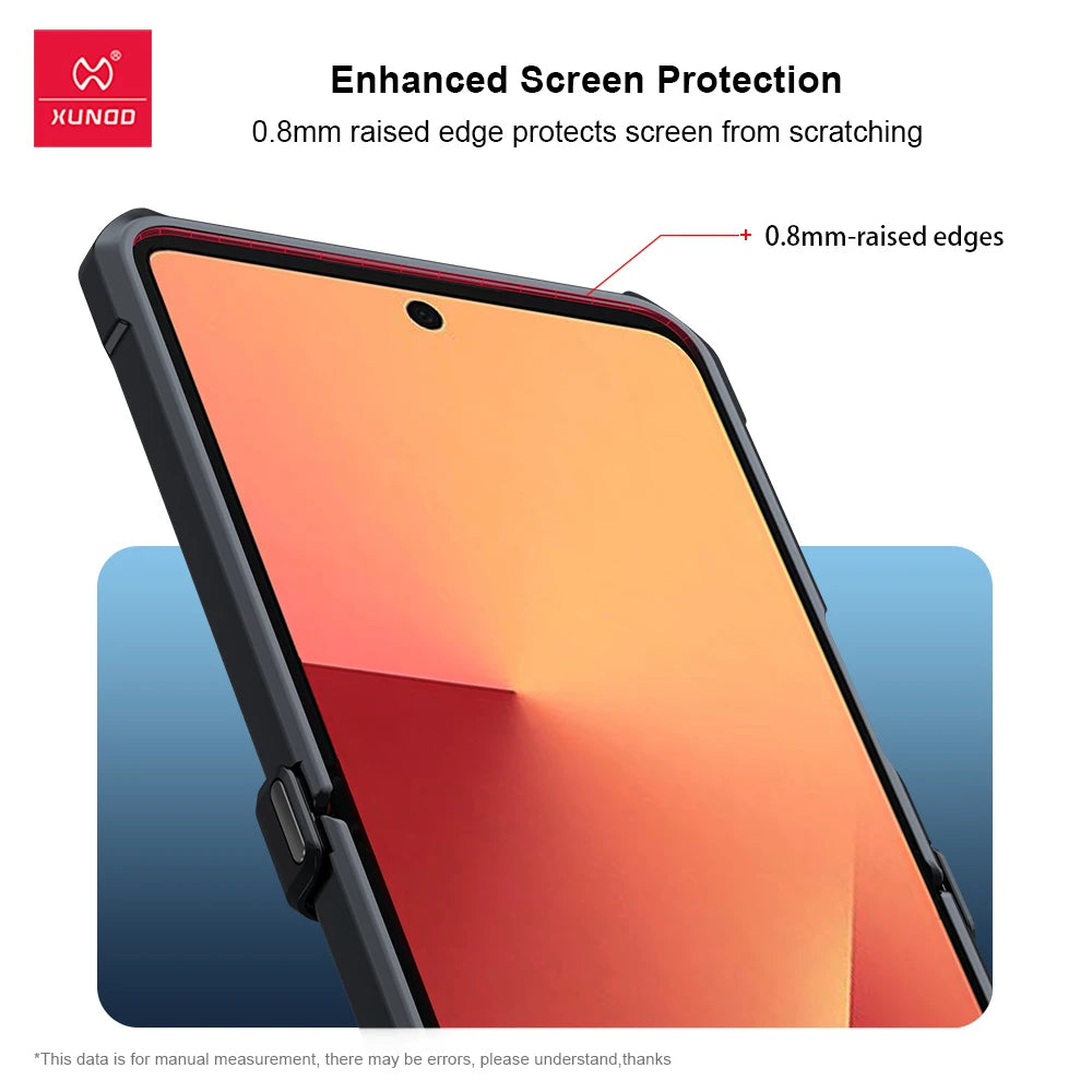 Xundd For Samsung Galaxy Z Flip 7 Flip7 SE Flip 6 5 4 Case Airbag Shockproof Shell Acrylic+TPU+Glass Back Cover For 플립7 케이