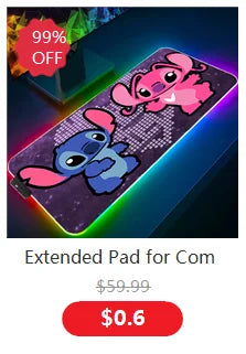 Cool Space Large RGB Mouse Pad Gaming XXL Mousepad LED Mause Pad Gamer Copy Mouse Carpet MausePad PC Desk Pad Mat with Backlit