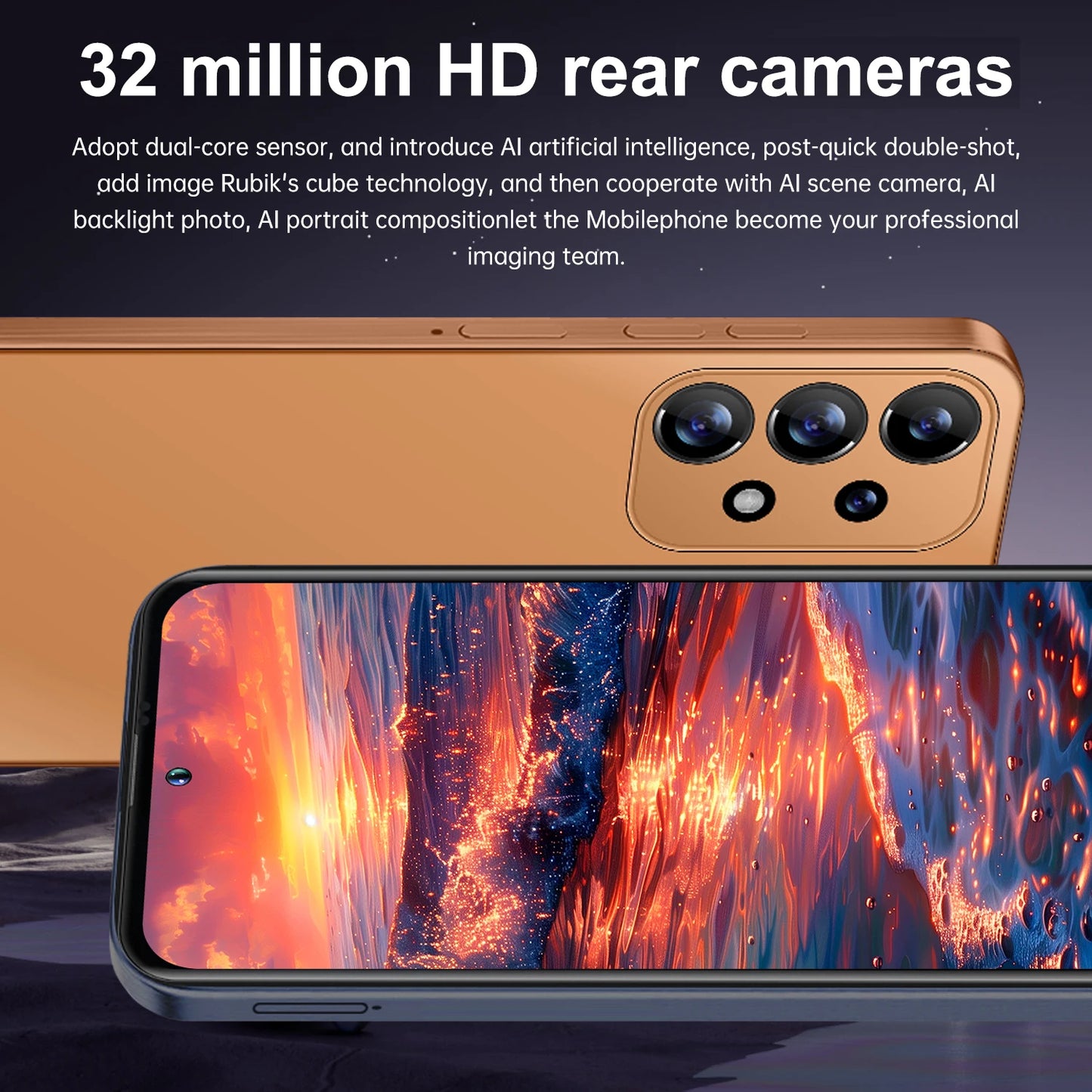 A73 Phone,Smartphone Android,6.8 inch,8GB RAM,256GB ROM,Dual SIM,Mobile phone,Google Play Store,13+32MP,6800mAh,Cellphones