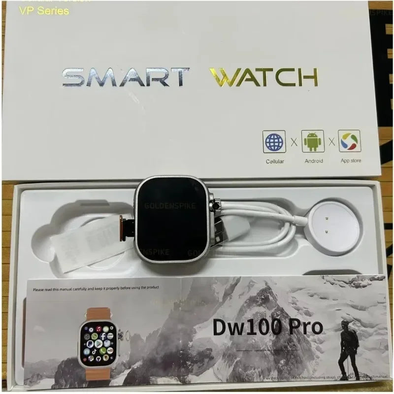 DW100 Pro 2.29-inch Amoled Smartwatch GPS WIFI With Fingerprint Screen Unlock 8MP Function Rotating Camera High-end