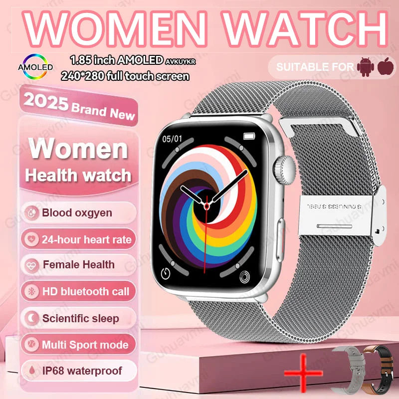2025 New For Xiaomi Women AI Smart Diagnosis Smart Watch HRV+PPG Blood Pressure Blood oxygen Health monitor IP68 NFC Smartwatchs