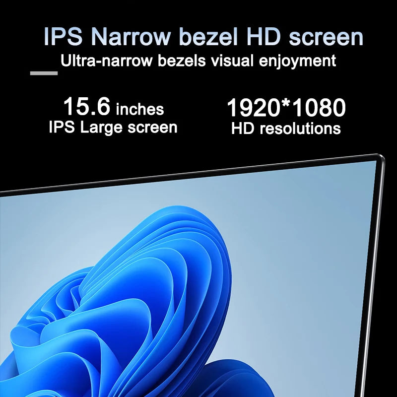 New Ultra Slim 15.6" Laptop N95 32GB RAM 2048GB SSD 7500mAh Battery  Notebook Gamer Office Study Computer PC Windows 11 Pro