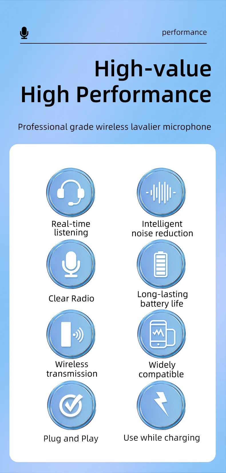 4 In 1 Lavalier Wireless Microphone Noise Reduction Professional Mic for Mobile Phone Camera Speaker Computer Live