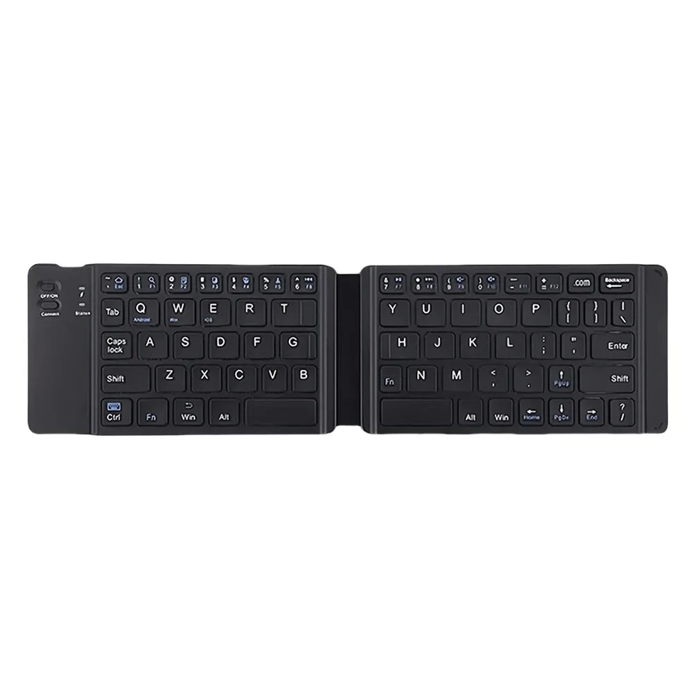 Dual Bluetooth 5.1 Keyboard 3-Folding Mini Keyboard Rechargeable Foldable Keyboard with Touchpad for Windows Android IOS iPad
