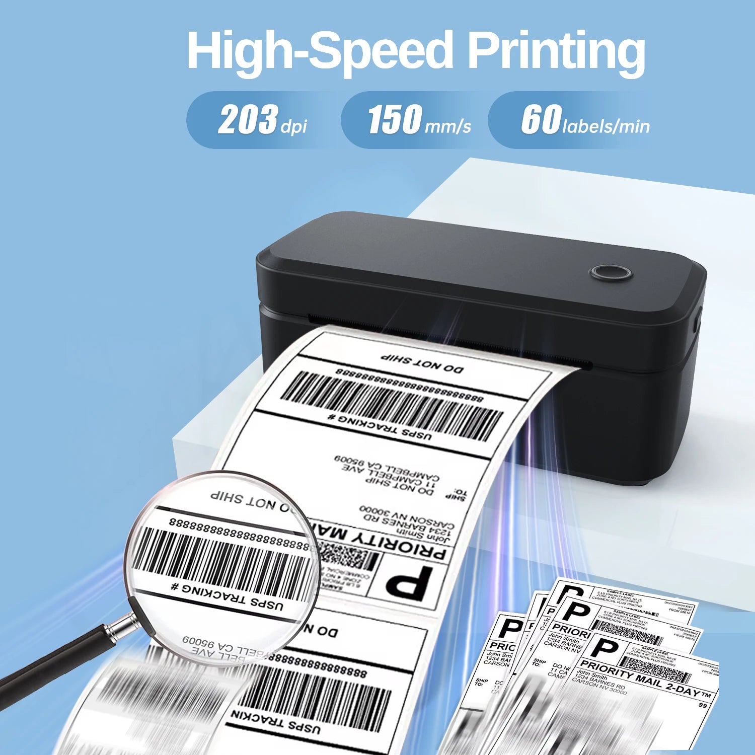 Marklife X4 Bluetooth Thermal Label Printer Wireless Small Shipping Label Printer 4X6 Compatible with iPhone Android Mac Window