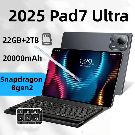 2025 New Original Global Edition Tablet PC Pad 7 Pro with Snapdragon 8gen3 Android 14 HD 4K 22GB + 2TB Dual SIM 5G and WIFI