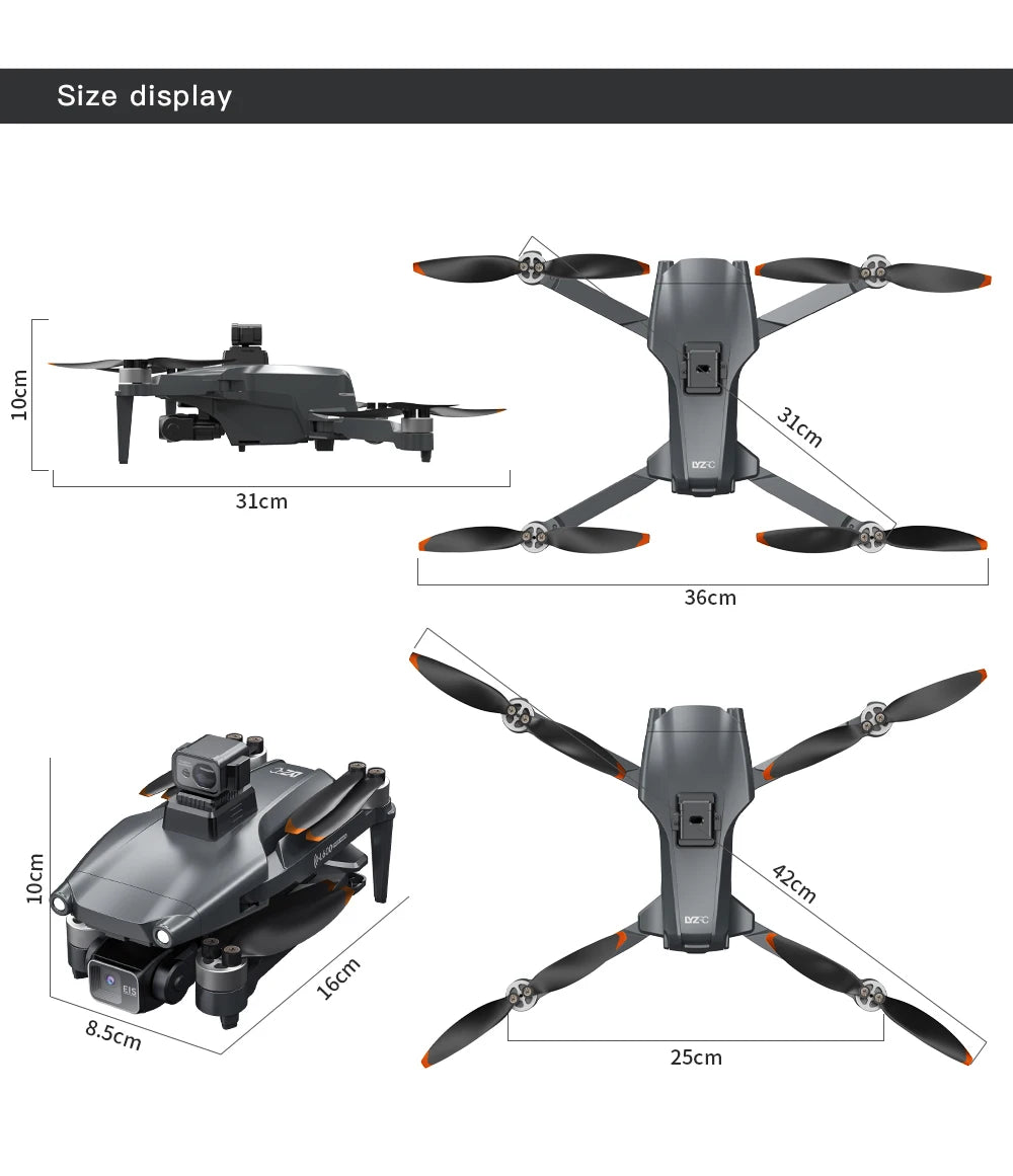 2025 L600 PRO MAX GPS Drone 5G Professional 8K HD 3-axis Gimbal Aerial Dual Camera Screen Control Obstacle Avoidance FPV RC Dron
