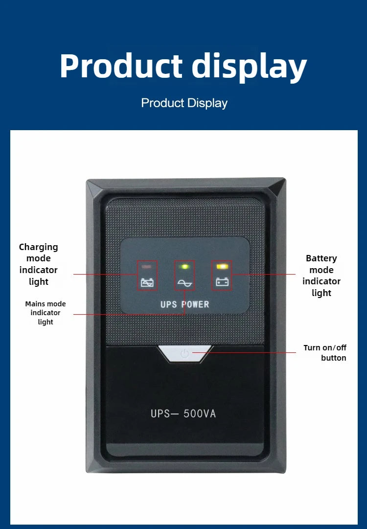 UPS uninterruptible power supply 650VA390W battery 220V home computer monitoring street lamp cat power outage backup