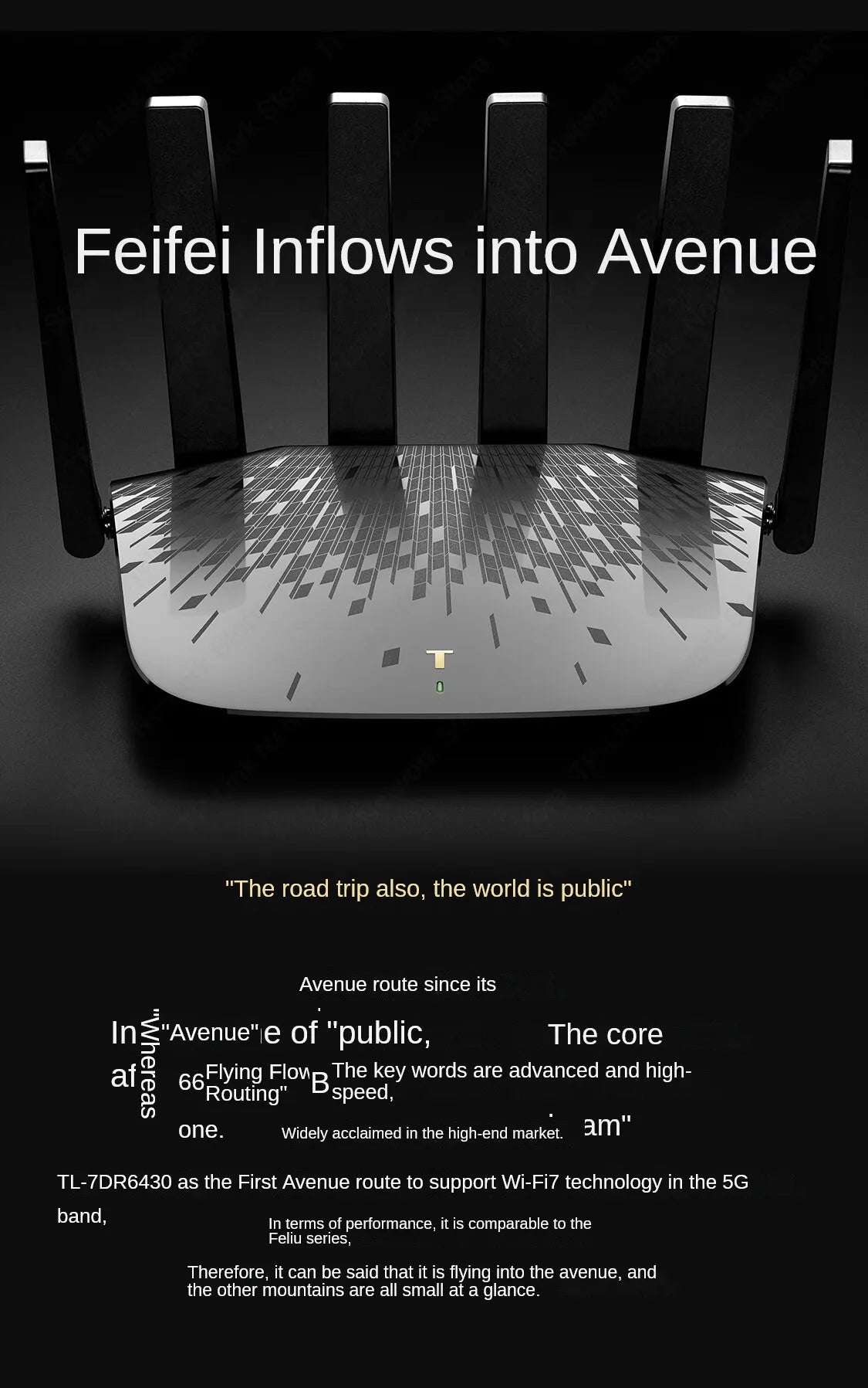 TP-Link WiFi7 AX6400 Wireless Router 6400Mbps Ultra-Fast Gigabit Router 802.11be  High-Performance Networking Home & Office