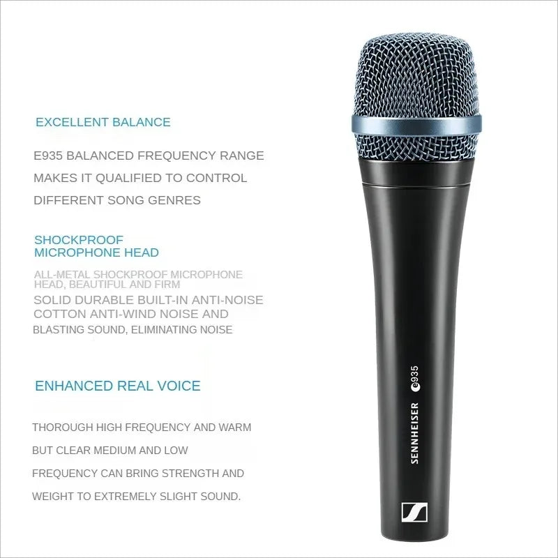Sennheiser e935 Professional Vocal Dynamic Cardioid Microphone Stage Show Mobile K-song Performance Karaoke Capacitor Studio Mic