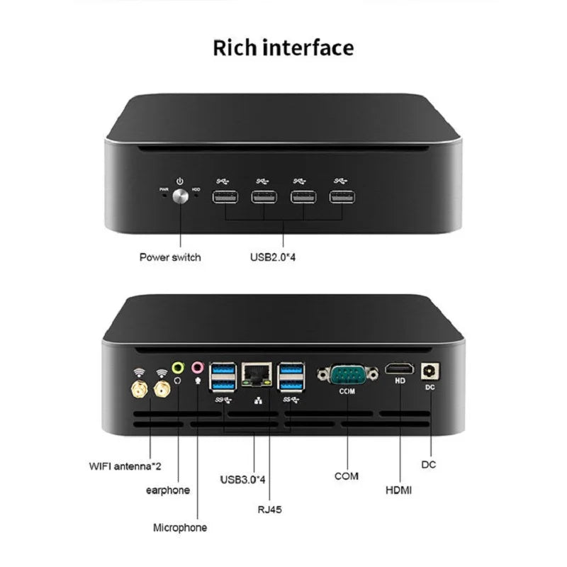 12th Gen Mini PC Gamer Intel I7 1265u I5 1235U 10 Core 12 Threads 2*DDR4 M.2 NVME SSD HD Win11 Office Mini Computer WiFi6