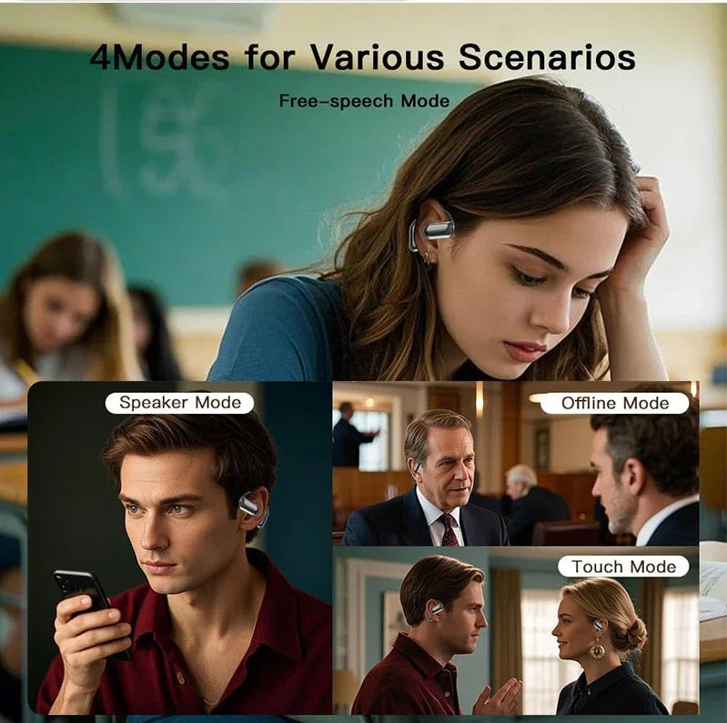 UYUXIO AI Translating Earbuds Real Time with 144 Languages Translation Earphone with Touch LCD Screen OWS Headphone Ear Buds