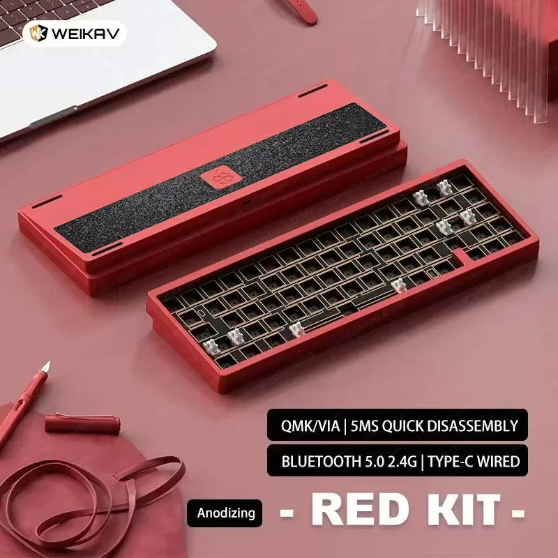 Sugar65 V2 Lucky65 V2 Aluminum Alloy Mechanical Keyboard 3-Mode Customization 2.4g Bluetooth Hotswap Gasket RGB Gaming Keyboard