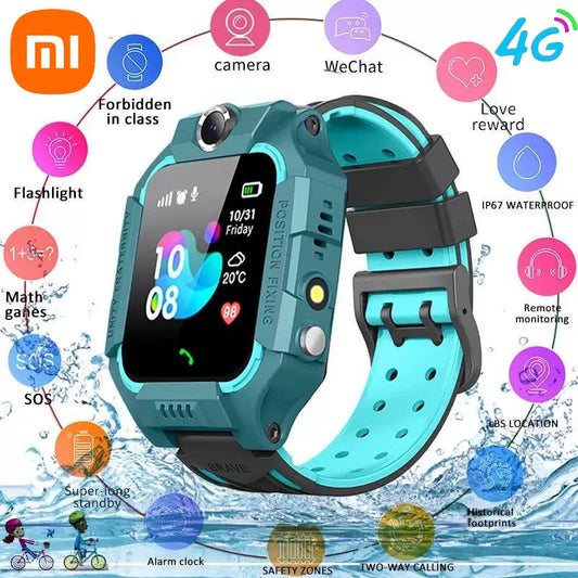 Xiaomi Kids Smart Watch 4G SOS GPS Location Sim Card Call Smart Watch Camera Waterproof Watch Gift For Ios Android Children Gift