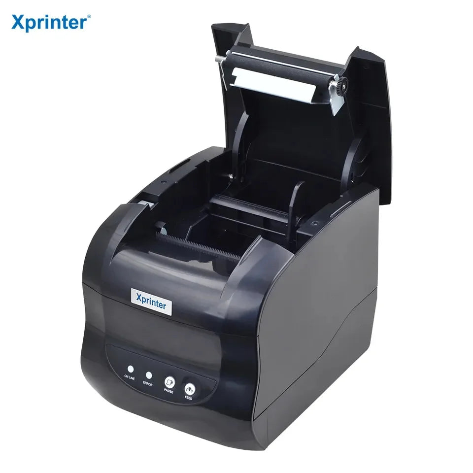 Xprinter 365B Thermal Label Printer Barcode Sticker Receipt Printer Support 20-80mm 2 In 1 Print Machine for Android iOS Windows