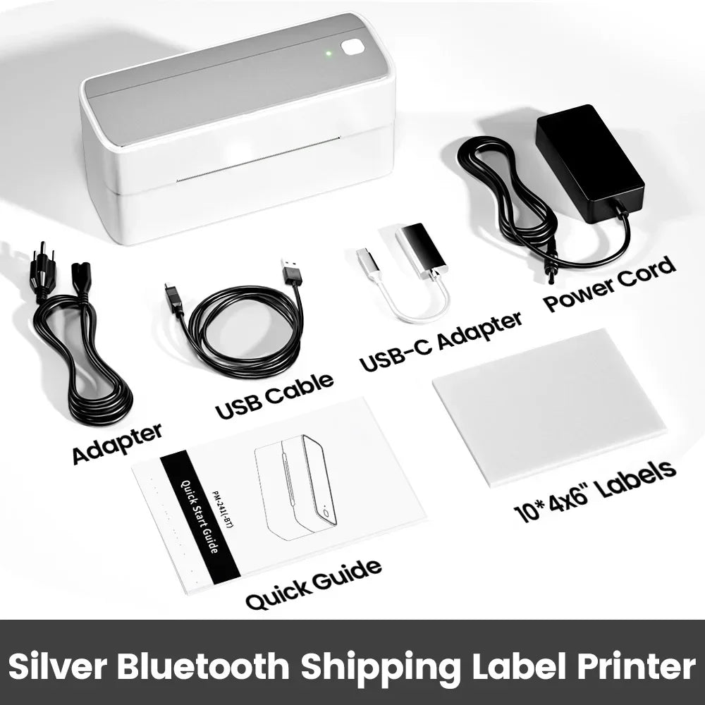 【Droshipping】Phomemo PM-241-BT Shipping Label Printer 4X6 Wireless Shipping Labels Printer for Small Business