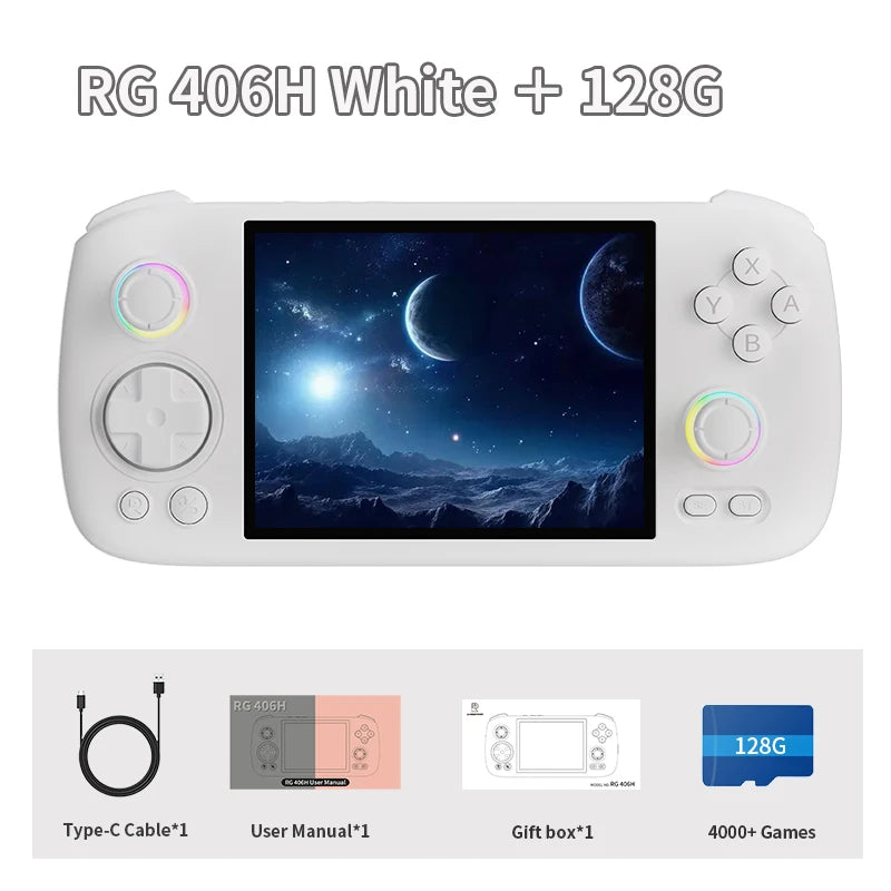 ANBERNIC RG406H RG 406H Handheld Game Console 4inch IPS Multi-touch Screen Retro Video Games Players Support 5G WIFI FOTA Update