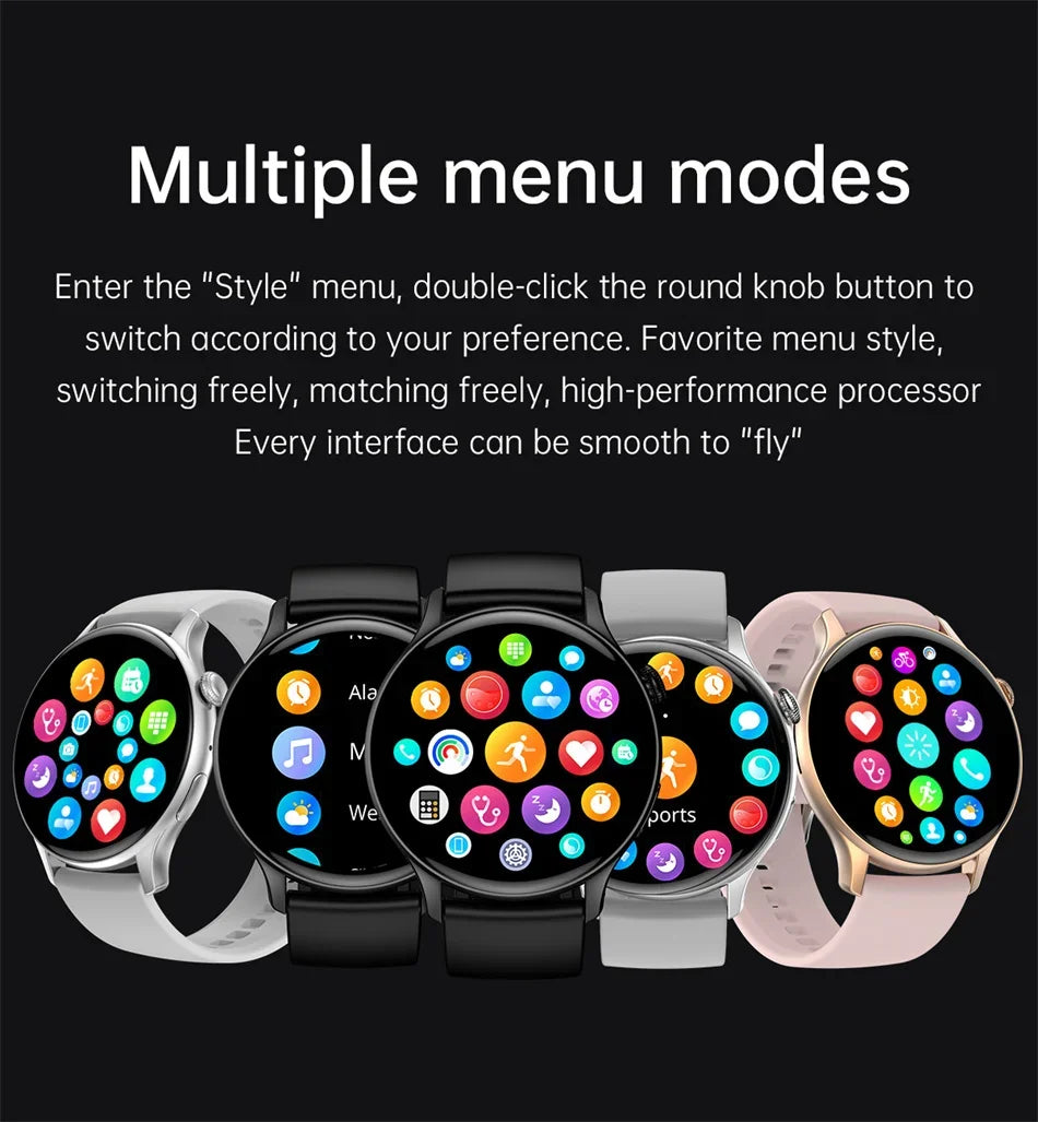 2025 Xiaomi New Real AMOLED HD Smartwatch Ladies Health Monitoring AI Voice Bluetooth Call Smart Watch