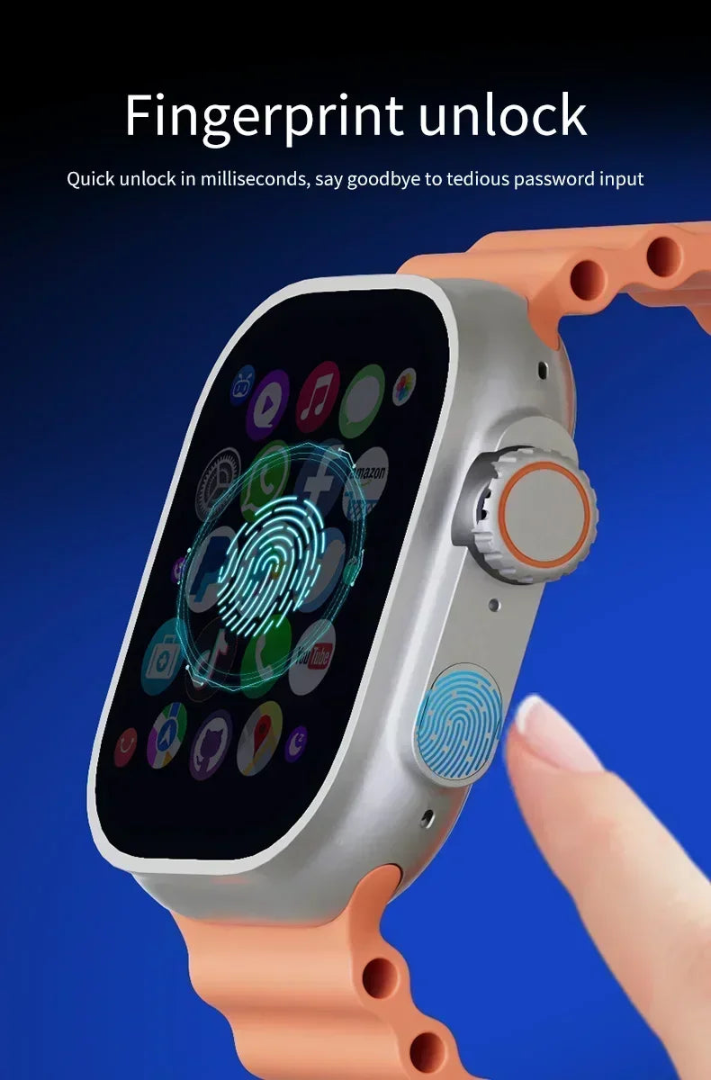 DW100 Pro 2.29-inch Amoled Smartwatch GPS WIFI With Fingerprint Screen Unlock 8MP Function Rotating Camera High-end