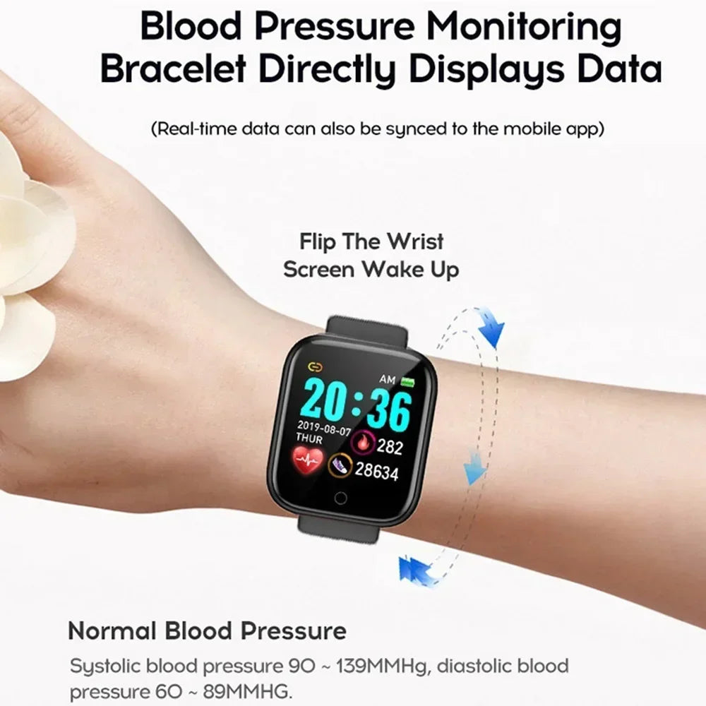 Y68 Smart Watch For Women Men Wristwatch bands BT Connected Phone Player Music Fitness Sport Bracelet Sleep Monitor d20 Watches