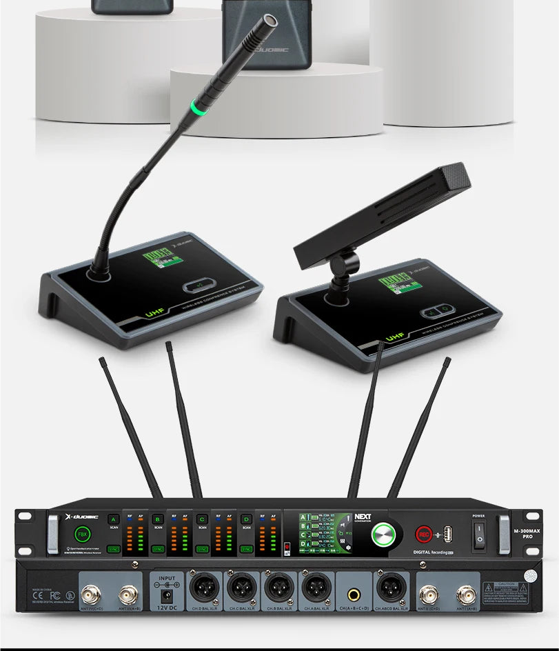 X-DUOMIC M300PRO true diversity one to four wireless microphone professional stage performance balanced reverb anti-howling