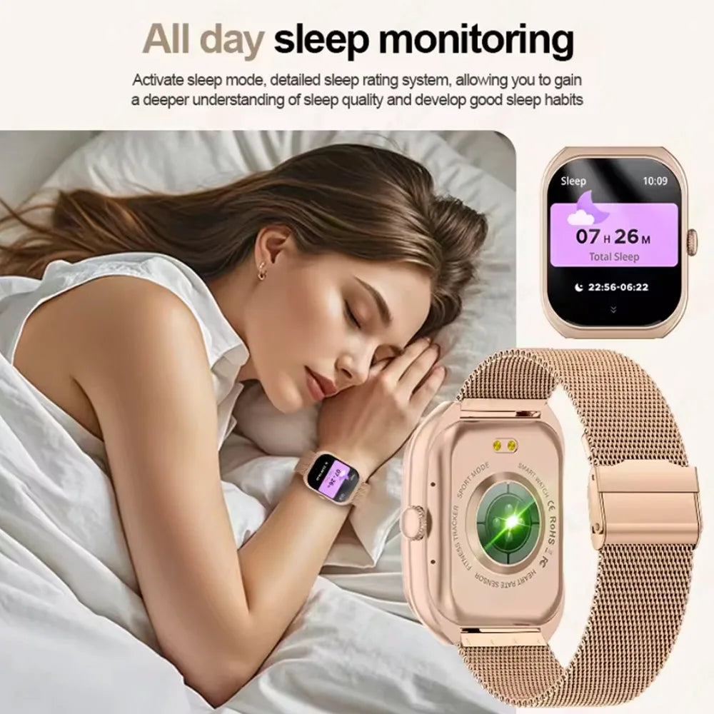 2025 New For Xiaomi Smart Watch Women Heart Rate Health Monitoring Voice Assistant BT Calling IP68 Waterproof Sports Smartwatch