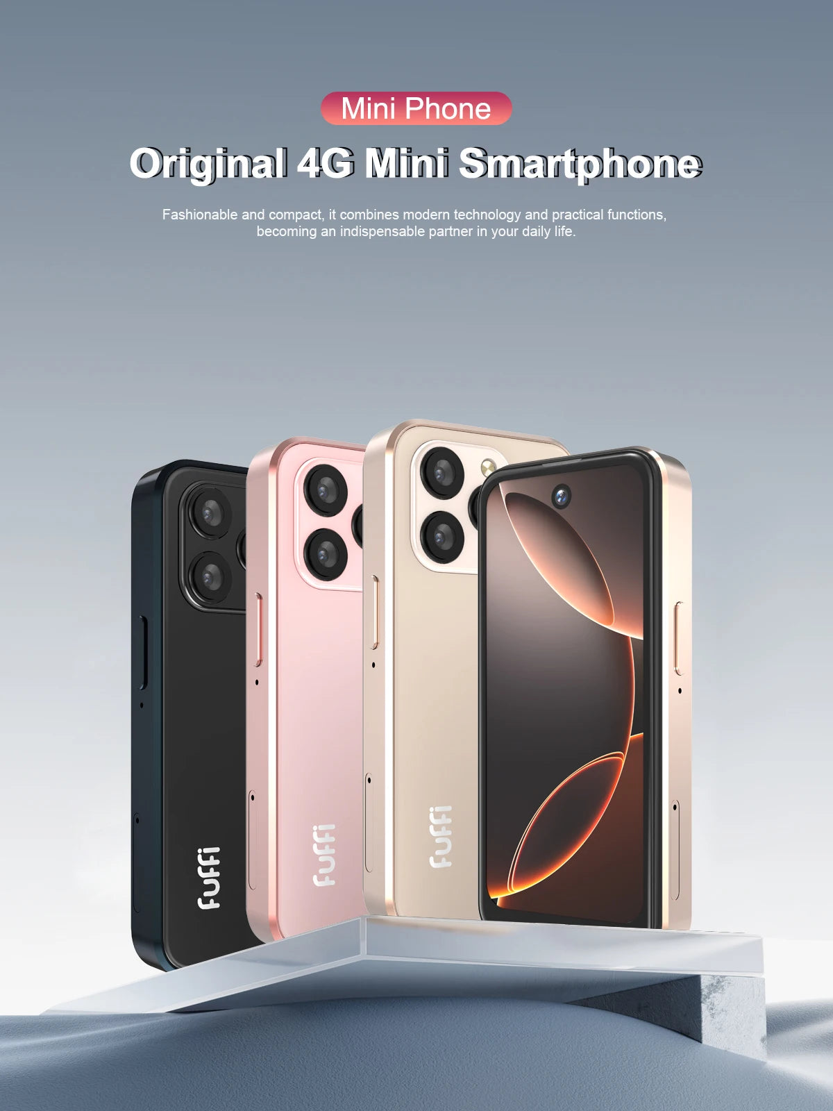 Fuffi XS16 Mini Phone 4G LTE Android10.0 Smartphone 4GB RAM 32GB ROM 4" Display 5MP Camera Dual SIM With Play Store WhatsAPP