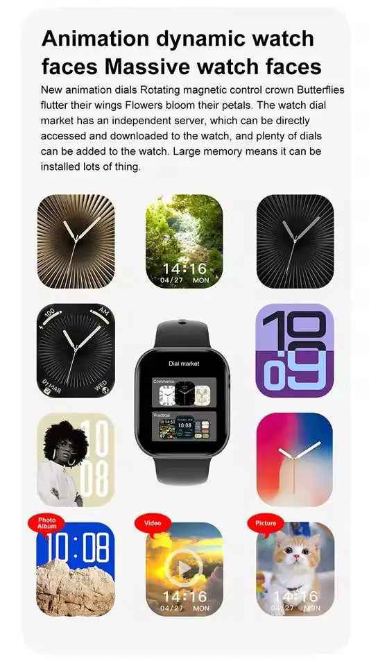 2025 GPS Smart Watch Women Series 10 Screen Bluetooth Call Heart Rate Blood Pressure Men Smartwatch for Apple Watch IWO Watch 10