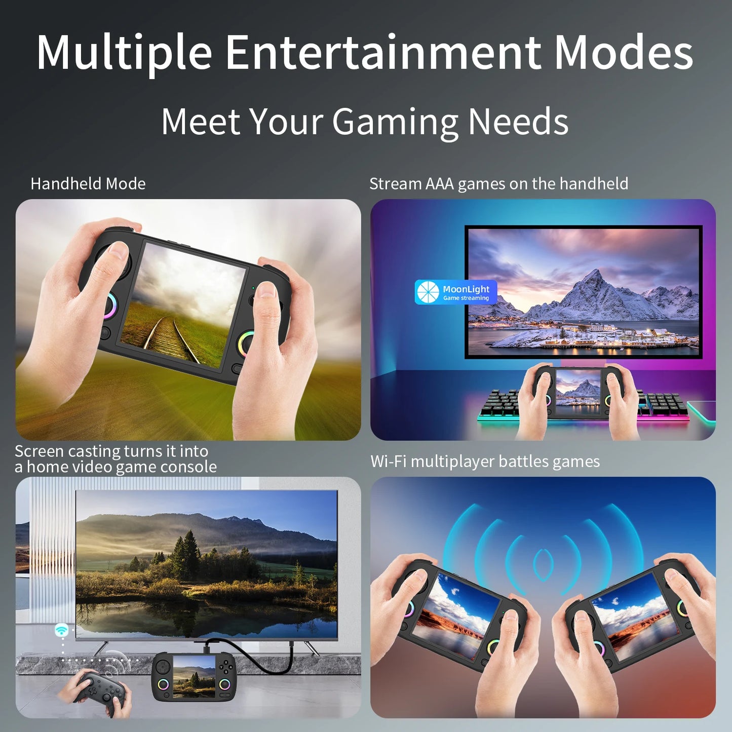 ANBERNIC RG CubeXX Handheld Game Console 3.95" IPS HD Screen Linux WIFI Bluetooth 256G PSP RG Cube XX Retro Video Gaming Console