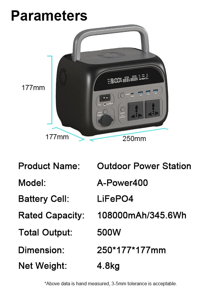 2600W 1800W 500W Portable Power Station Outdoor UPS Function Pure Sine Wave Lifepo4 Batteries 220V портативная электростанция