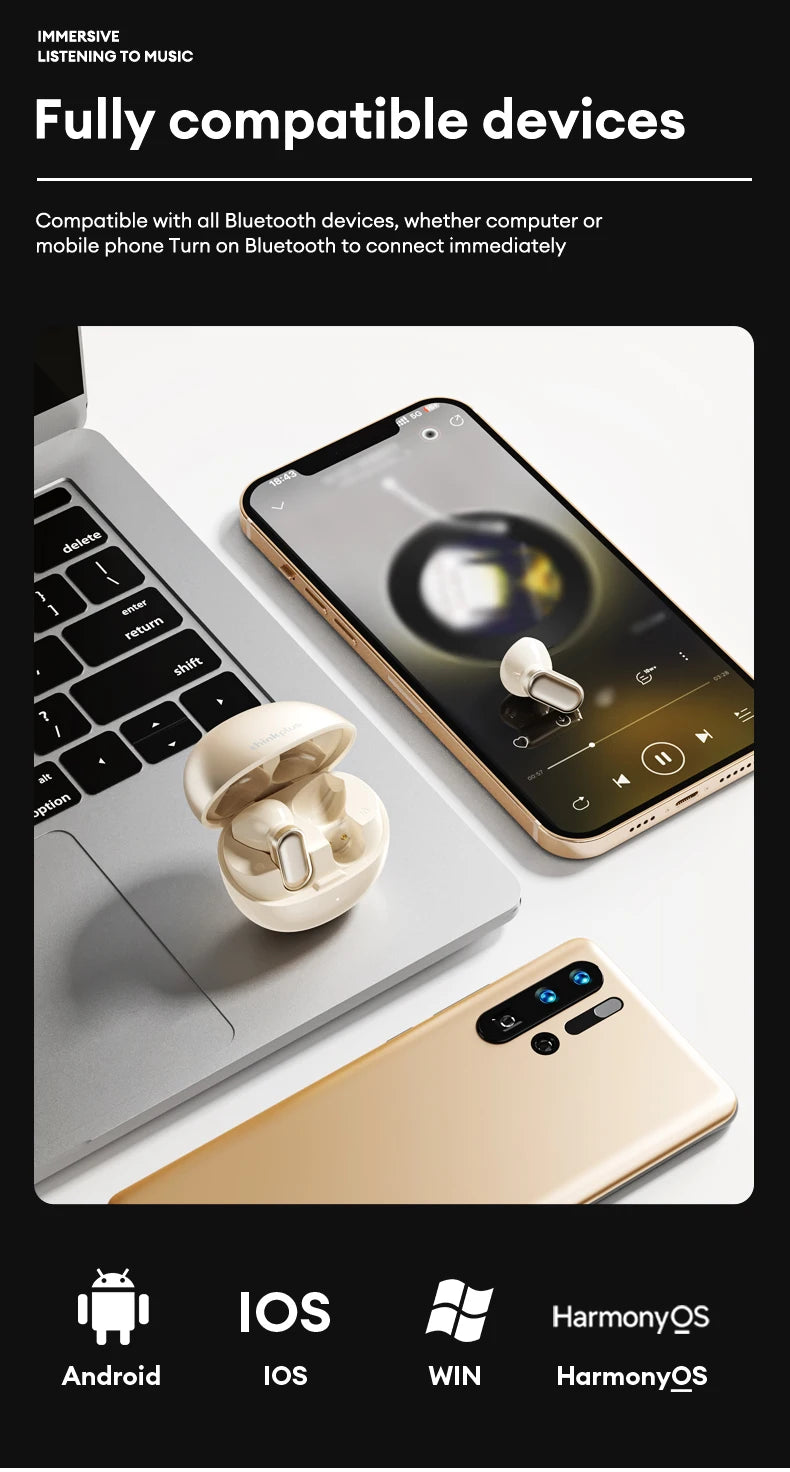 Original Lenovo LP19 Pro New TWS Wireless Bluetooth V5.4 Headset Long range sports headset Dual mode HD music gaming earbuds