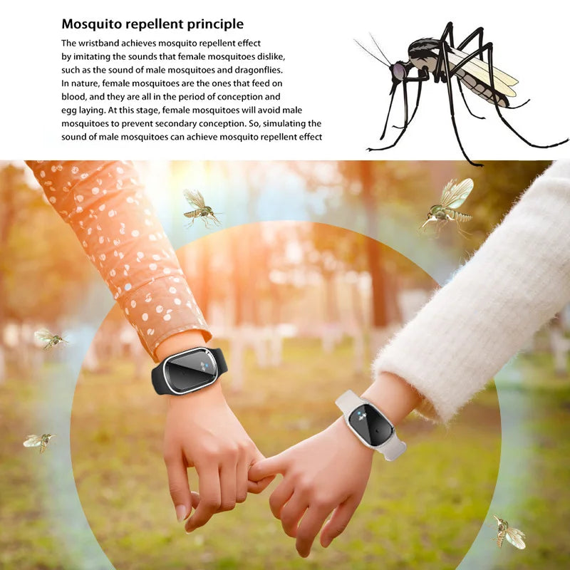 Xiaomi Ultrasonic High-Tech Mosquitoes Repeller Bracelet Wristband Waterproof Bracelet Outdoor Anti Mosquitoes Bite Wristband ﻿