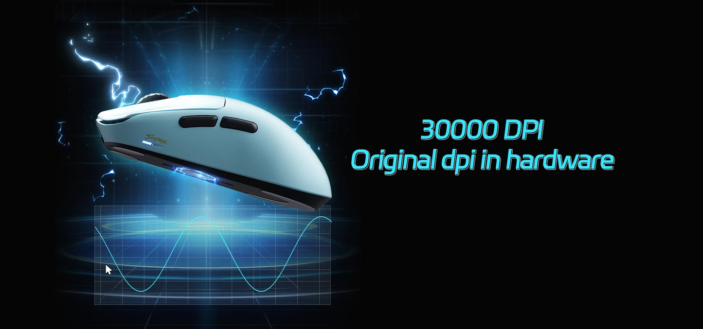 SCYROX V6 Gaming Mouse, Pixart 3950, Omoron Switches, Web Based Software, 8K Dongle Included