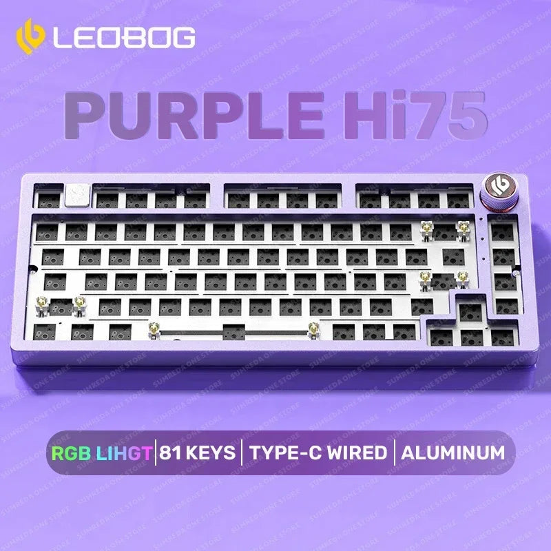 LEOBOG Hi75C Pro Hi75 Sugar65 Custom Mechanical Keyboard Aluminum Kits Hot Swap Wired Gaming Keyboard RGB Gamer Gasket Keyboard