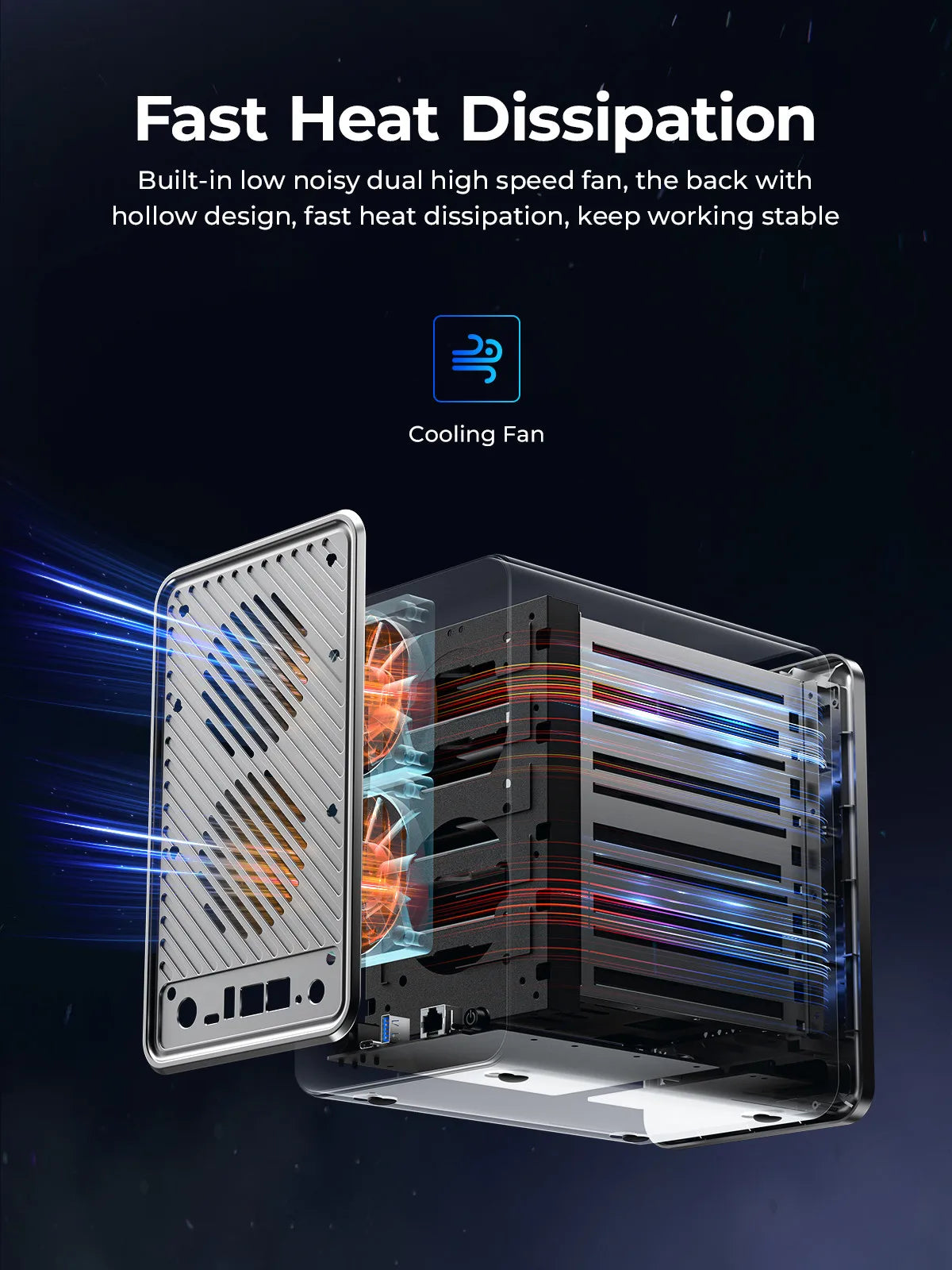 ORICO USB 3.2 MetaCube Household Storage SATA NAS 2/5 Bay HDD/SSD Enclosure 40TB/100TB House Personal Cloud Serve Smart Backup