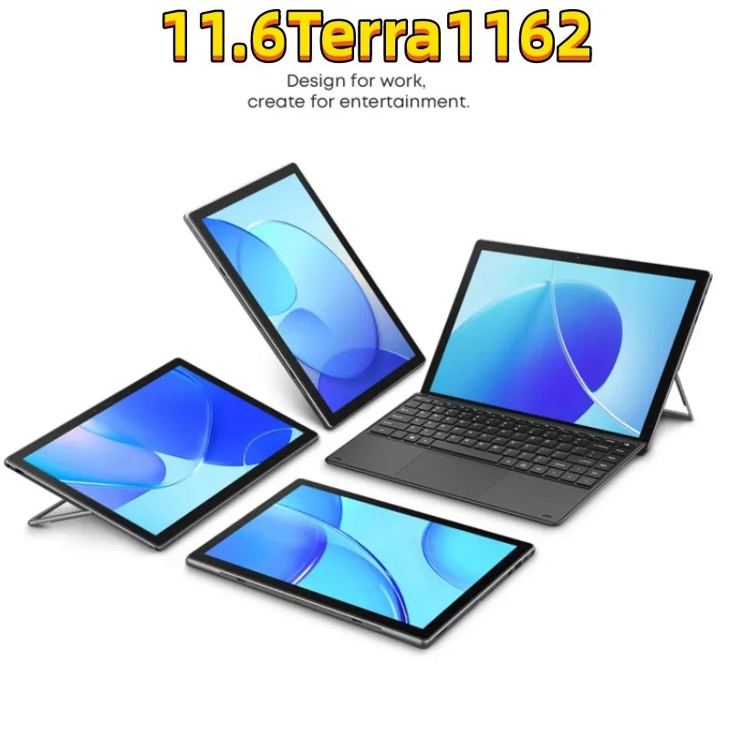 64-bits 11.6” Windows 11 Type C Tablet 4GB/8GB RAM 64GB/512GB ROM Intel Celeron N3350/N4100 CPU 1920x1080IPS Screen WIFI HDMI