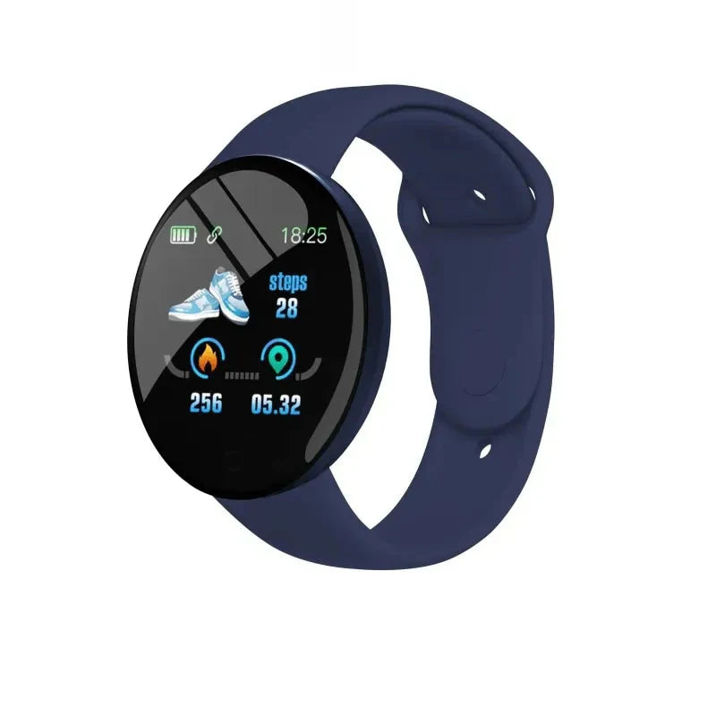 New Smart Bracelet 2025 Real Step Count Fashion Alarm Clock Watch Bluetooth Music Fitness Tracker Sports Smartwatch Android D18