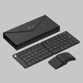 Delux Folding Keyboard Mouse Set Wireless Ultra Slim Portable Silent Kit Multi-Device Support For Windows Android IOS System