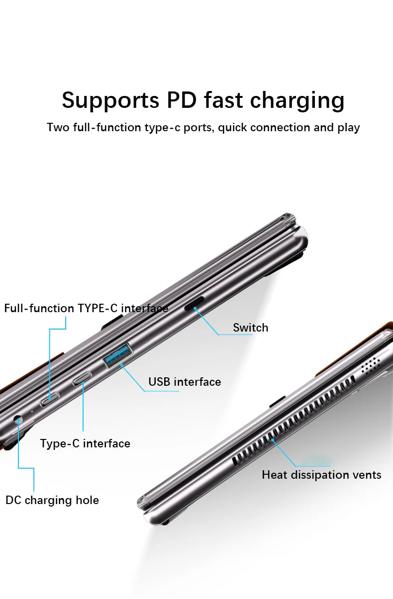 GLF-S2 10.9+10.95 Inch Dual Screen Laptop Intel i3 1215U N100 Touchscreen Notebook WIFI 6 180° flip Win11 Laptop Tablet Computer