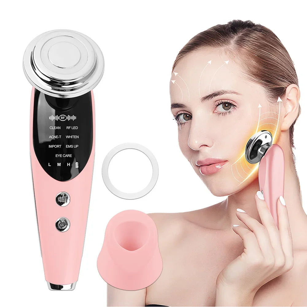 7 in 1 Face Lifting Device EMS RF Microcurrent Skin Rejuvenation Facial Massager Light Therapy Anti Aging Wrinkle Beauty tools