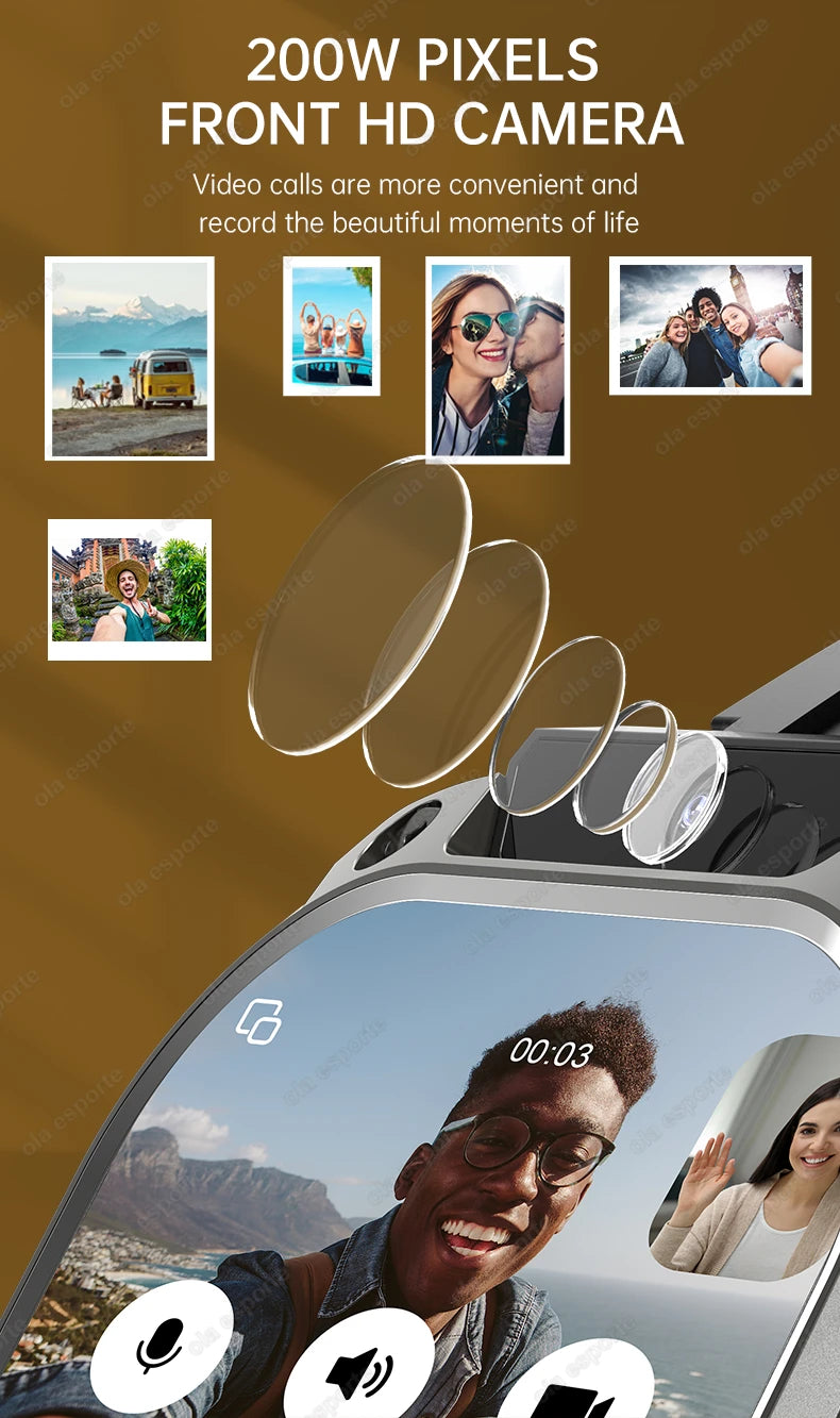 New GPS 5G SIM Card Smartwatch Men Women Video Calls 2/16GB Memory GPS WiFi Tiktok APP Waterproof Smart Watch For Android Pk Pgd