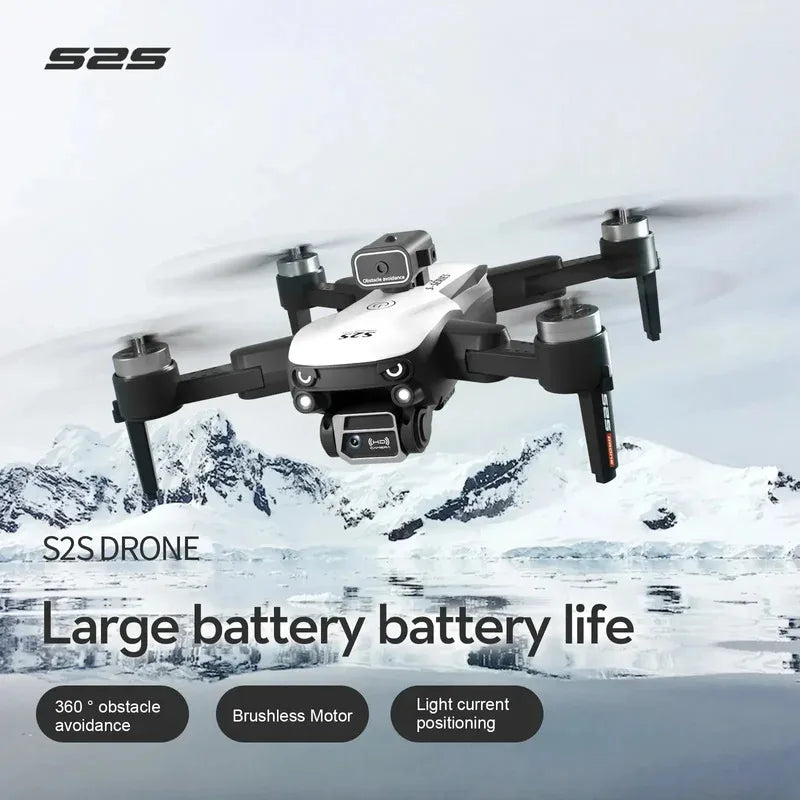2026New S2S Mini Drone 4k 8K HD Camera Obstacle Avoidance Aerial Photography Brushless Motor Foldable Rc Quadcopter Kid Toy