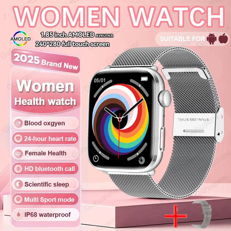 2025 New For Xiaomi Women AI Smart Diagnosis Smart Watch HRV+PPG Blood Pressure Blood oxygen Health monitor IP68 NFC Smartwatchs