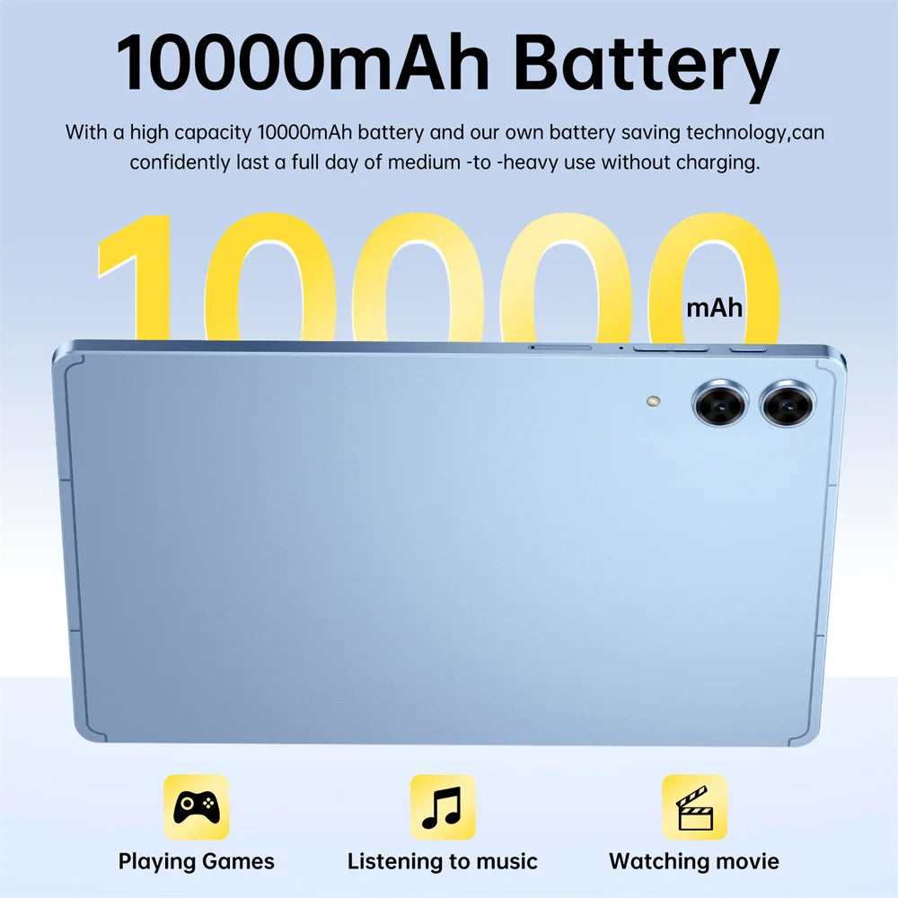 2025 Pad 7s Pro Tablet 10.1 inch Android 15 16GB+1TB 10000mAh Battery Tablets PC Global Version 5G WIFI Dual SIM Tab For Kids