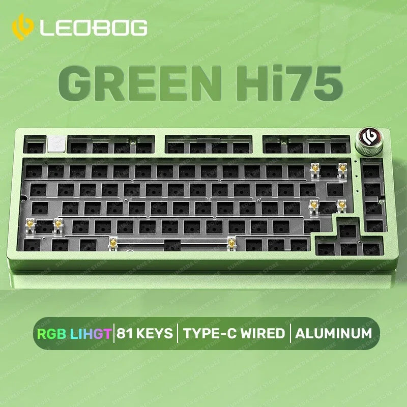 LEOBOG Hi75C Pro Hi75 Sugar65 Custom Mechanical Keyboard Aluminum Kits Hot Swap Wired Gaming Keyboard RGB Gamer Gasket Keyboard